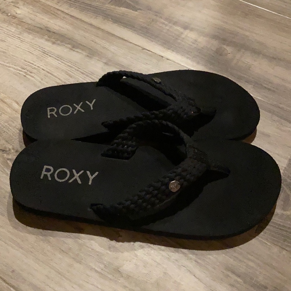 Womens Roxy Black Sandals Size 6